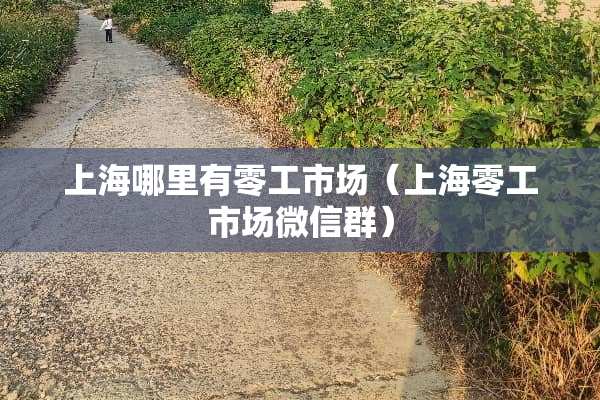 上海哪里有零工市场（上海零工市场微信群）
