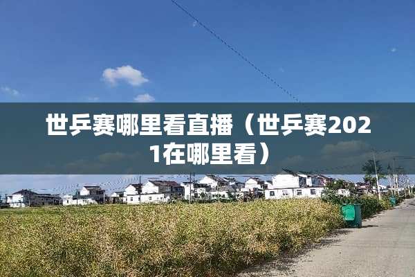 世乒赛哪里看直播（世乒赛2021在哪里看）