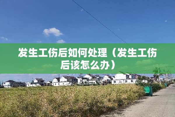 发生工伤后如何处理（发生工伤后该怎么办）