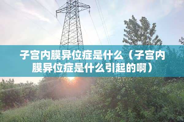 子宫内膜异位症是什么（子宫内膜异位症是什么引起的啊）