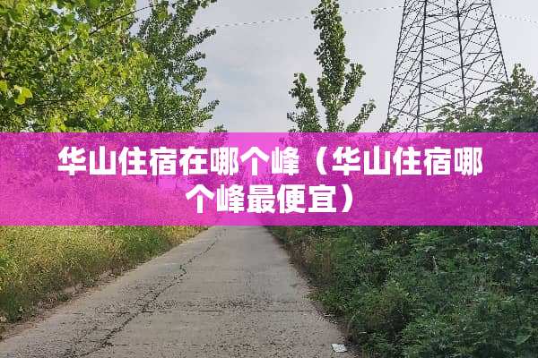 华山住宿在哪个峰（华山住宿哪个峰最便宜）