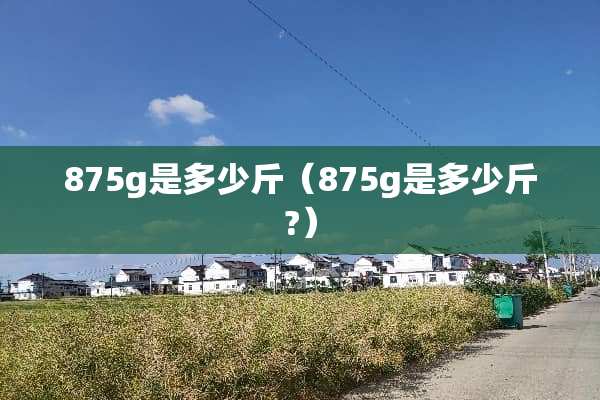 875g是多少斤（875g是多少斤?）