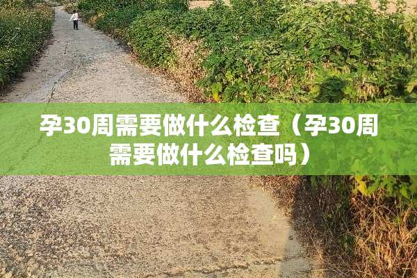 孕30周需要做什么检查（孕30周需要做什么检查吗）
