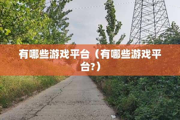 有哪些游戏平台（有哪些游戏平台?）