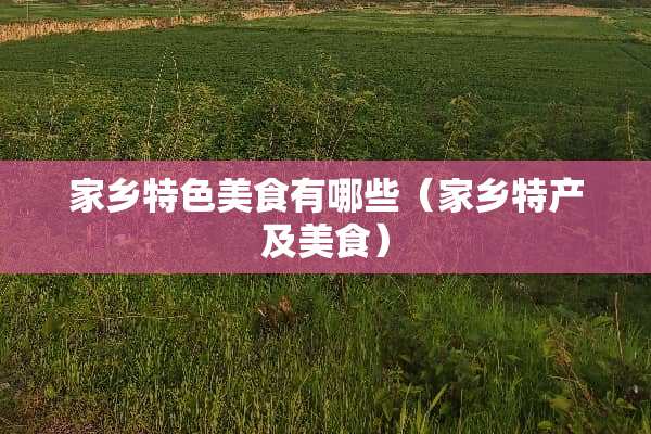 家乡特色美食有哪些（家乡特产及美食）