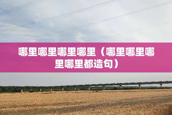哪里哪里哪里哪里（哪里哪里哪里哪里都造句）
