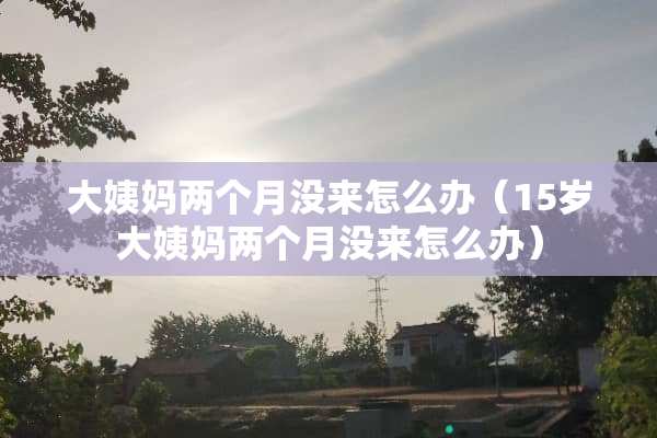 大姨妈两个月没来怎么办（15岁大姨妈两个月没来怎么办）