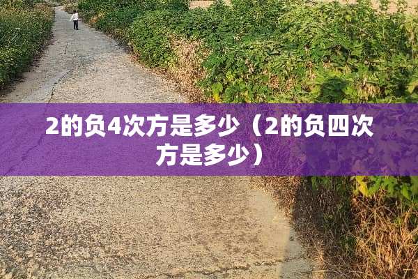 2的负4次方是多少（2的负四次方是多少）