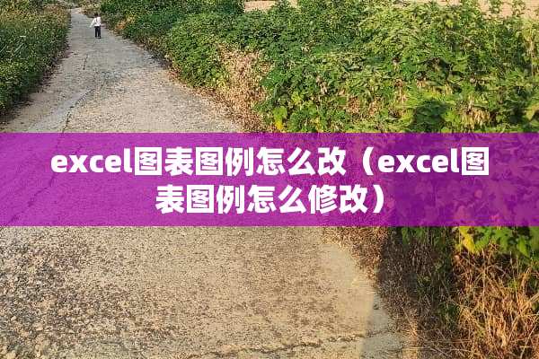 excel图表图例怎么改（excel图表图例怎么修改）