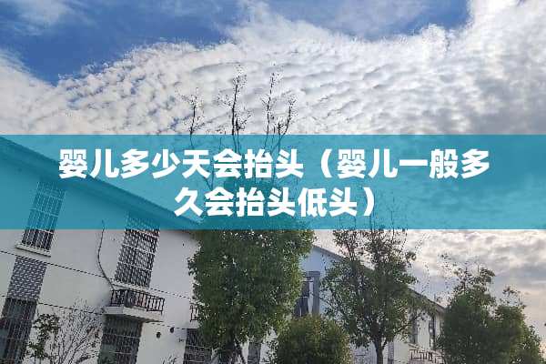 婴儿多少天会抬头（婴儿一般多久会抬头低头）