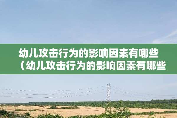 幼儿攻击行为的影响因素有哪些（幼儿攻击行为的影响因素有哪些简答题）