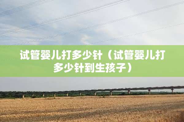 试管婴儿打多少针（试管婴儿打多少针到生孩子）
