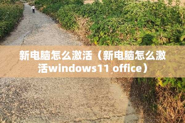 新电脑怎么激活（新电脑怎么激活windows11 office）
