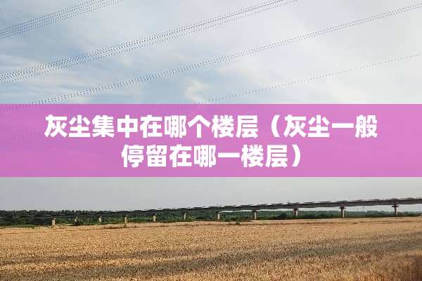 灰尘集中在哪个楼层（灰尘一般停留在哪一楼层）