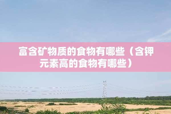 富含矿物质的食物有哪些（含钾元素高的食物有哪些）