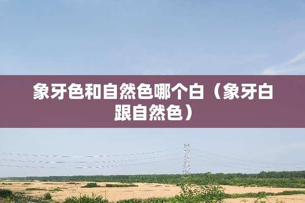 象牙色和自然色哪个白（象牙白跟自然色）