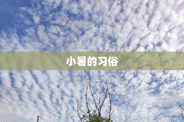 小暑的习俗