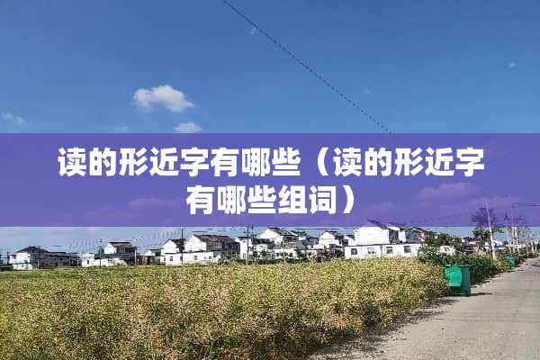 读的形近字有哪些（读的形近字有哪些组词）