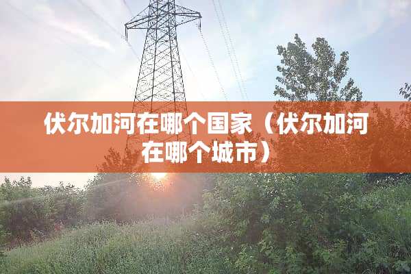 伏尔加河在哪个国家（伏尔加河在哪个城市）