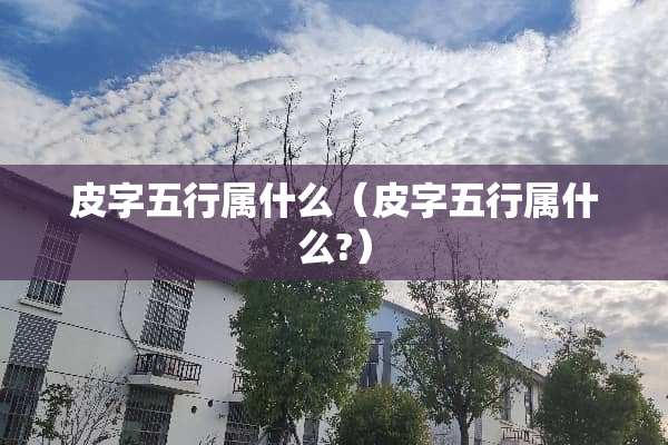 皮字五行属什么（皮字五行属什么?）