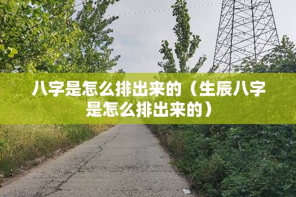 八字是怎么排出来的（生辰八字是怎么排出来的）