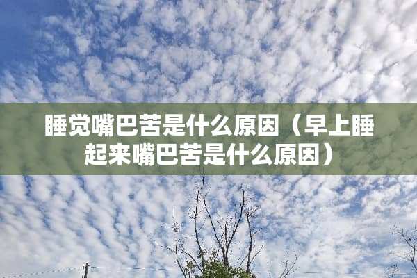 睡觉嘴巴苦是什么原因（早上睡起来嘴巴苦是什么原因）
