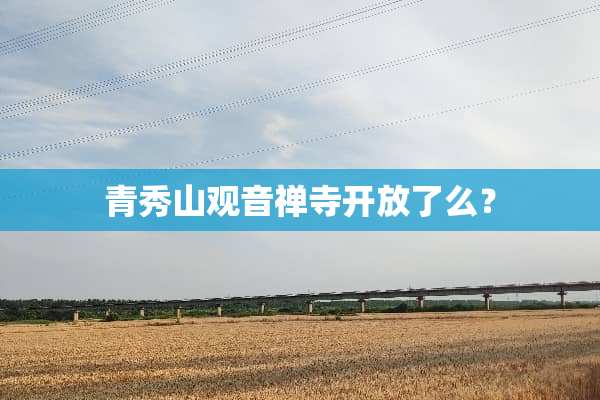 青秀山观音禅寺开放了么？