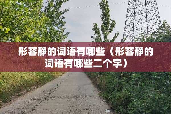 形容静的词语有哪些（形容静的词语有哪些二个字）
