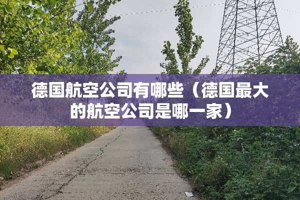德国航空公司有哪些（德国最大的航空公司是哪一家）