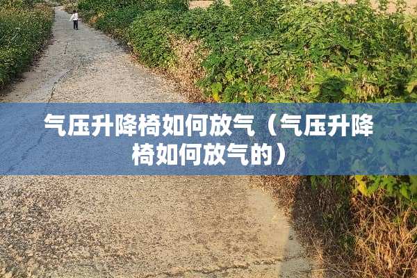 气压升降椅如何放气（气压升降椅如何放气的）