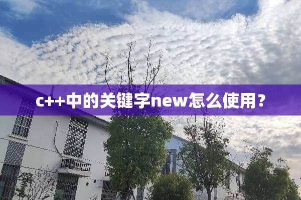 c++中的关键字new怎么使用？