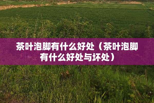 茶叶泡脚有什么好处（茶叶泡脚有什么好处与坏处）