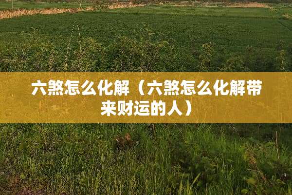 六煞怎么化解（六煞怎么化解带来财运的人）