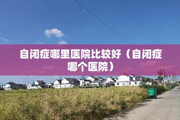 自闭症哪里医院比较好（自闭症哪个医院）