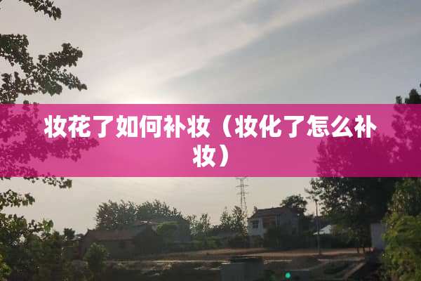 妆花了如何补妆（妆化了怎么补妆）