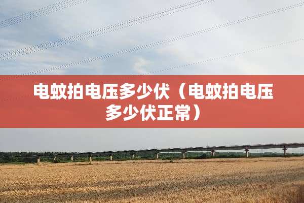 电蚊拍电压多少伏（电蚊拍电压多少伏正常）