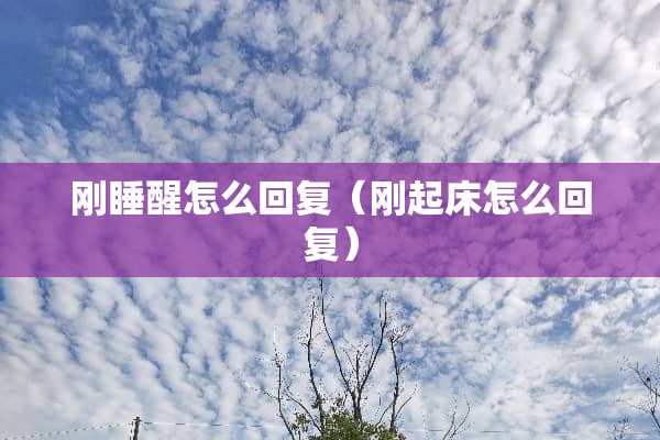 刚睡醒怎么回复（刚起床怎么回复）