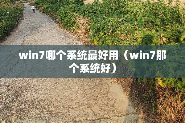 win7哪个系统最好用（win7那个系统好）