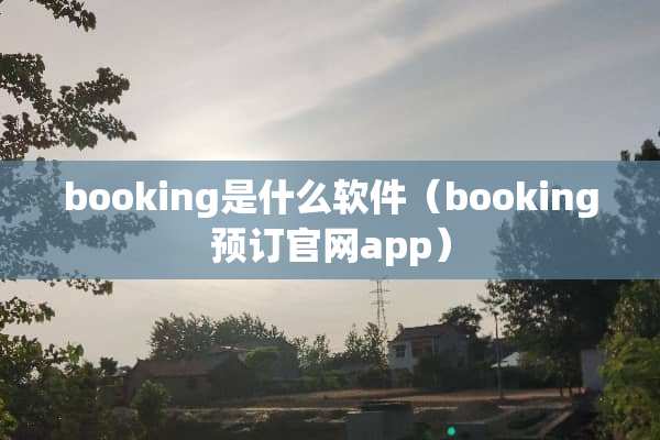 booking是什么软件（booking预订官网app）
