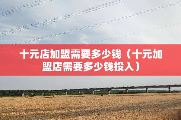 十元店加盟需要多少钱（十元加盟店需要多少钱投入）