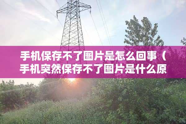 手机保存不了图片是怎么回事（手机突然保存不了图片是什么原因）