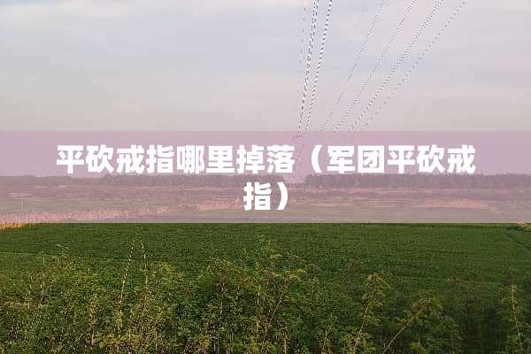 平砍戒指哪里掉落（军团平砍戒指）