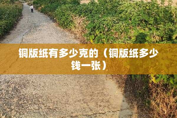 铜版纸有多少克的（铜版纸多少钱一张）
