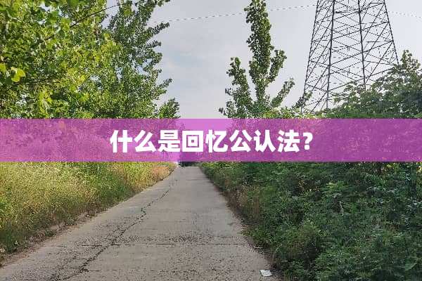 什么是回忆公认法？