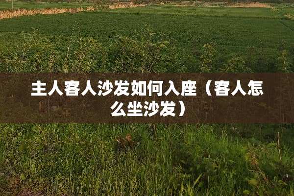 主人客人沙发如何入座（客人怎么坐沙发）