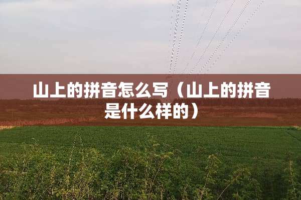 山上的拼音怎么写（山上的拼音是什么样的）
