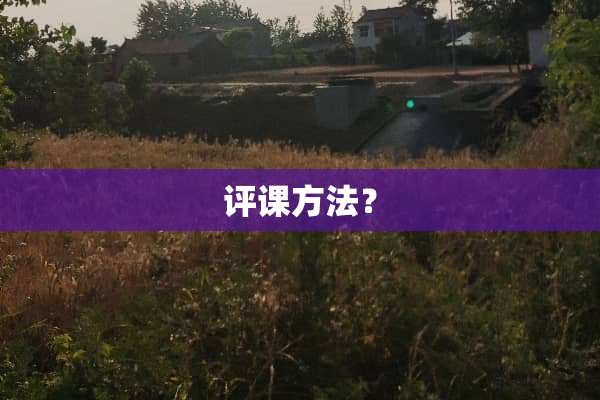 评课方法？