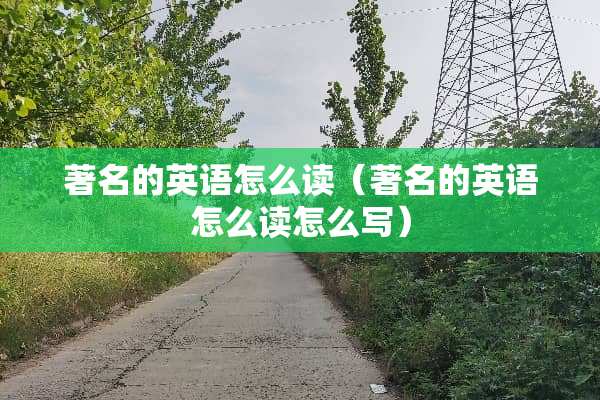著名的英语怎么读（著名的英语怎么读怎么写）