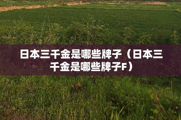 日本三千金是哪些牌子（日本三千金是哪些牌子F）