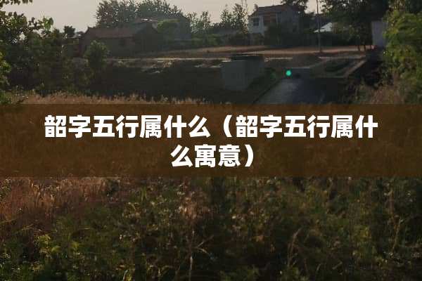 韶字五行属什么（韶字五行属什么寓意）